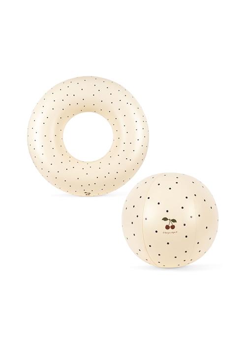 Konges Sløjd Sæt Med Badering Og Badebold Navy Dot  Navy Dot One Size  Marineblå  One Size 3+ Years Drenge, Piger