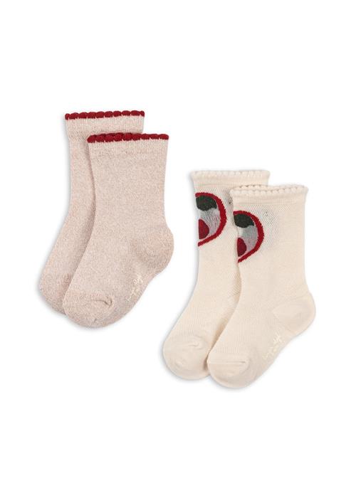 Konges Sløjd Cherry Rose 2-pak Sokker Cherry Rose  Cherry Rose 29-32 EU    29-32 EU  Piger