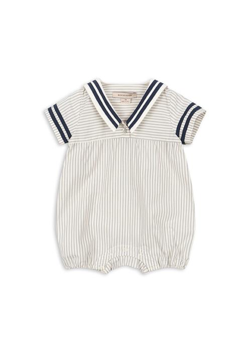 Konges Sløjd GOTS Allie Sailor Romper Bleu Stripe  Bleu Stripe 6 months    6 måneder  Drenge