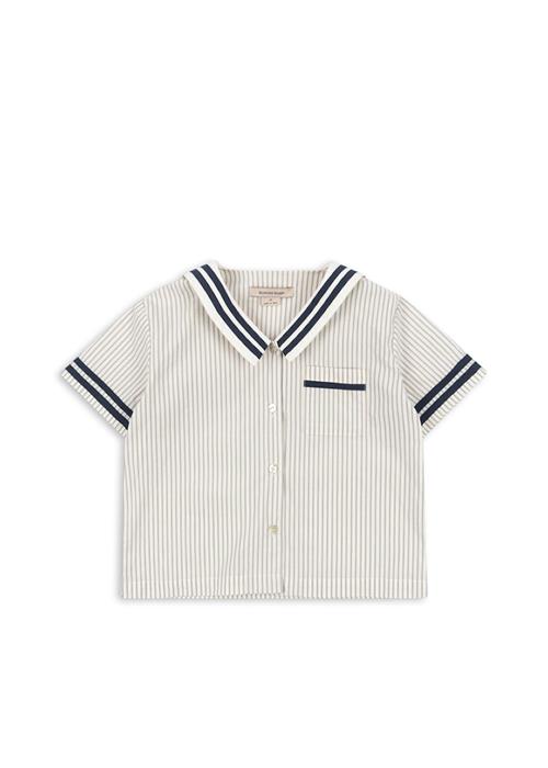 Konges Sløjd GOTS Allie Sømandsskjorte Bleu Stripe  Bleu Stripe 5 Y    5 år  Drenge