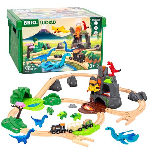BRIO Dinosaur Deluxe-sæt Multicolor  Multicolor One Size  Grøn  One Size 3+ Years Drenge, Piger