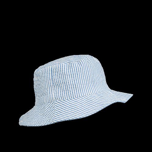 Liewood Damon Vendbar Bucket Hat Riverside / Creme De La Creme  Riverside / Creme De La Creme-3-4 Y  Creme  3-4 år  Drenge, Piger