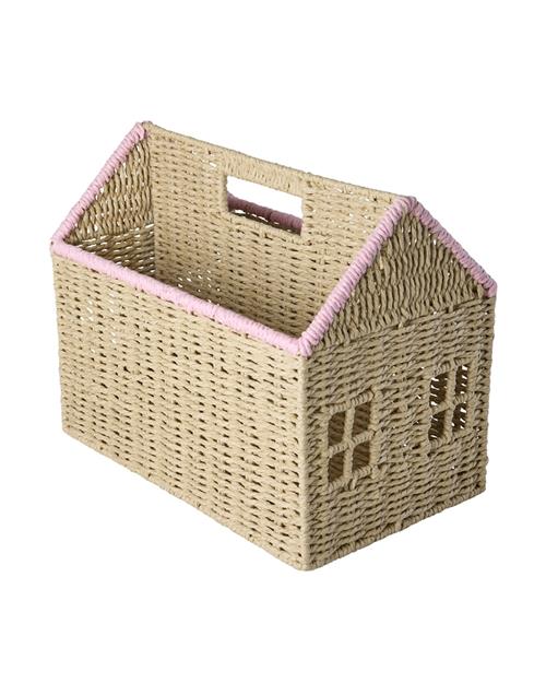 RICE Magasinholder Af Papirsnor Pink  Pink  One Size  Lyserød  One Size  Drenge, Piger