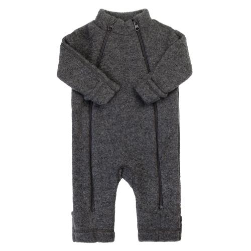 Joha Uld 2 I 1 Jumpsuit Coke Melange  Coke Melange-50 cm Uld Grå  50 cm  Drenge, Piger