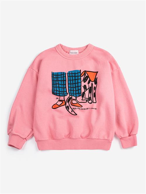 Bobo Choses Dog Friendship Sweatshirt Pink  Pink 10-11 Y  Lyserød  10-11 år  Piger