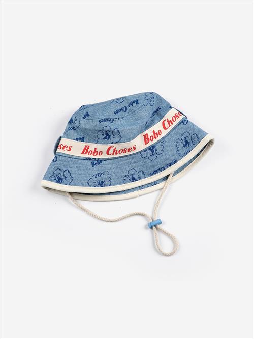 Bobo Choses Pickles The Dog All Over Bucket Hat Prussian Blue  Prussian Blue 50 cm  Blå  50 cm  Drenge, Piger