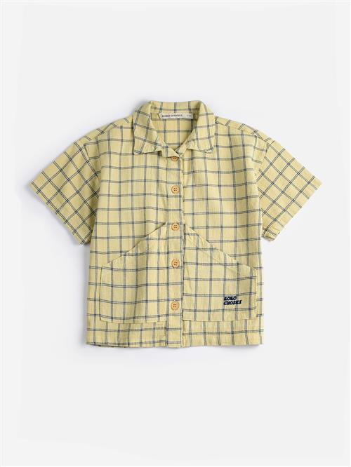 Bobo Choses Spicy Window Pane Skjorte Yellow  Yellow 10-11 Y  Gul  10-11 år  Drenge
