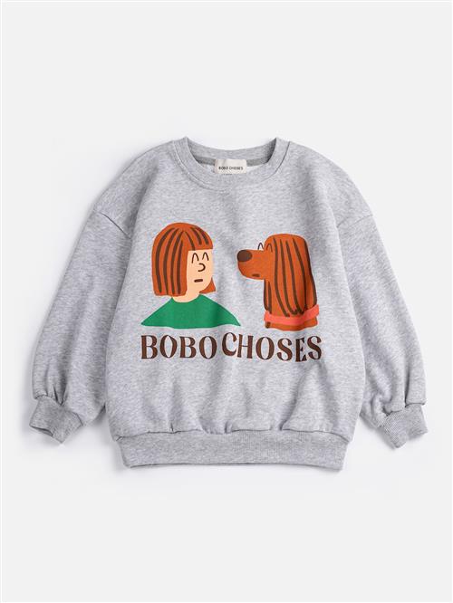 Bobo Choses Friends In A Pickle Sweatshirt Heather Grey  Heather Grey 8-9 Y  Grå  8-9 år  Drenge