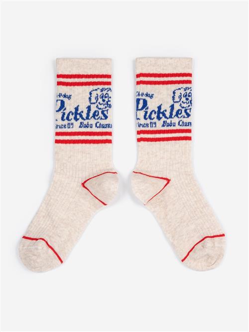 Bobo Choses Pickles The Dog Lange Sokker Offwhite  Offwhite 23-25 EU  Hvid  23-25 EU  Drenge