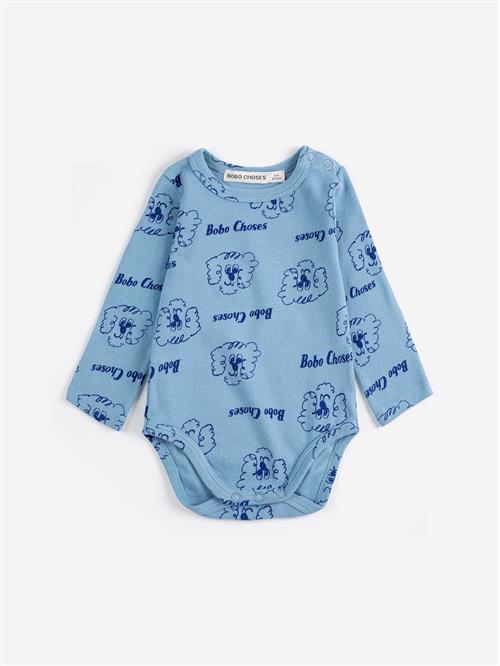 Bobo Choses Pickles The Dog All Over Kroppen Light Blue  Light Blue 3 months  Blå  3 måneder  Drenge, Piger