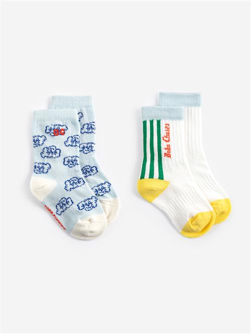 Bobo Choses Bobo Choses 2-pak Korte Sokker Multicolor  Multicolor 17-19 EU  Hvid  17-19 EU  Drenge