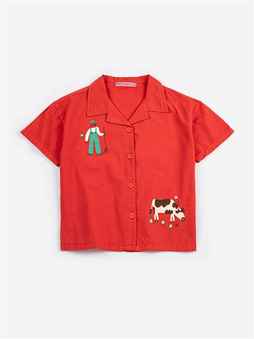 Bobo Choses Farm Adventure Skjorte Red  Red 2-3 Y  Rød  2-3 år  Drenge