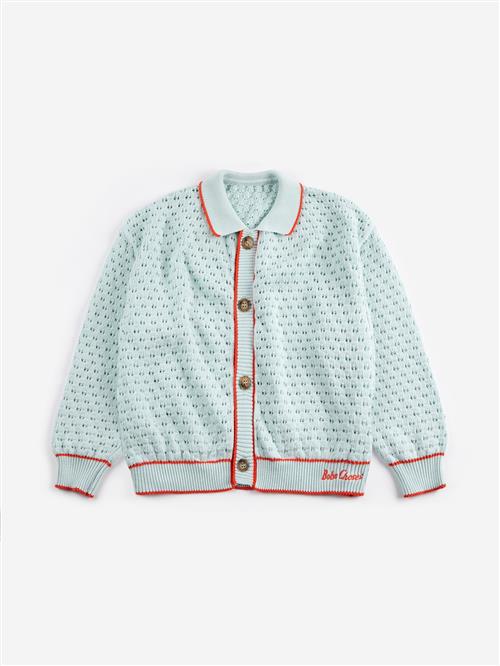 Bobo Choses Bc Openwork Cardigan Light Blue  Light Blue 4-5 Y  Blå  4-5 år  Drenge