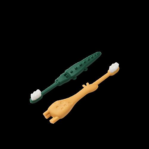 Liewood Fabio Tandbørste Til Småbørn Yellow Mellow / Garden Green  Yellow Mellow / Garden Green-OS  Gul  One Size 3+ Years Drenge, Piger