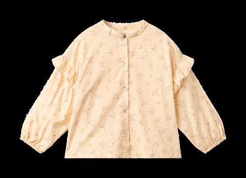 Wheat Shirt Gerda Barely Apricot Flowers Barely Apricot Flowers 110 cm  Gul  110 cm  Piger