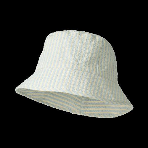 Wheat GOTS Alec Bucket Hat Summer Sky Stripe  Summer Sky Stripe 54/55 cm  Grøn  54/55 cm  Drenge