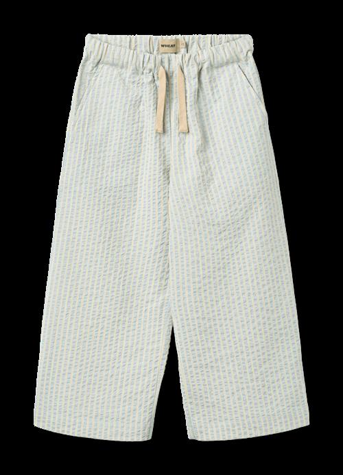 Wheat Trousers Sasha Summer Sky Stripe Summer Sky Stripe 128 cm  Grøn  128 cm  Drenge, Piger