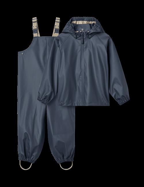 Wheat Rainwear Charlie Set Ink Ink 116 cm  Marineblå  116 cm  Drenge, Piger