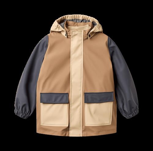 Wheat Rainwear Otu Jacket White Pepper White Pepper 98 cm  Beige  98 cm  Drenge, Piger