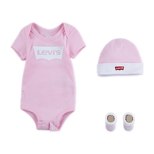 Levi's Batwing Onesie, Hat Bootie Set Fairy Tale  Fairy Tale 0-6 months  Lyserød  0-6 måneder  Drenge, Piger