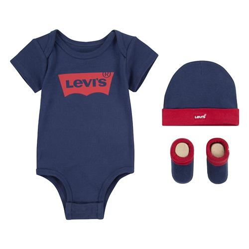 Levi's Batwing Onesie, Hat Bootie Set Dress Blues  Dress Blues 6-12 months  Blå  6-12 måneder  Drenge, Piger