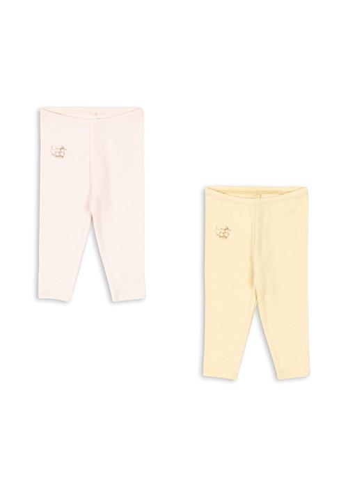 Fanga Fontana Perla 2-pak Bukser Banana Crepe Creole Pink  Banana Crepe Creole Pink 6 months  Hvid  6 måneder  Piger