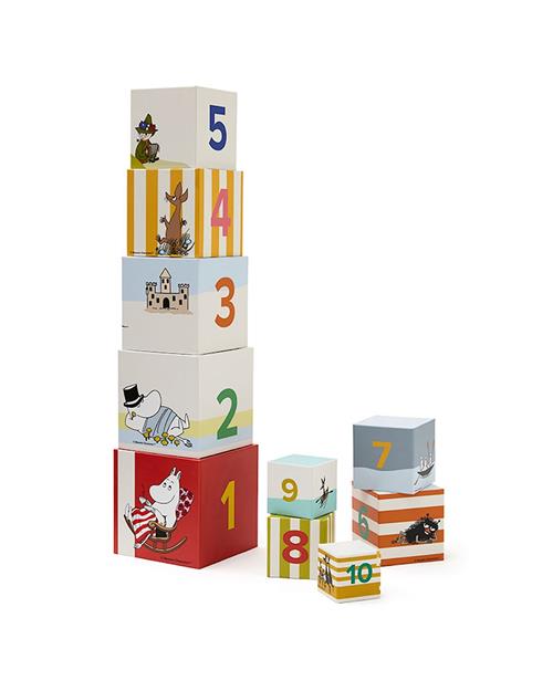 Kid's Concept Moomin Stabelkube Multi  Multi-OS  Rød  One Size  Drenge, Piger