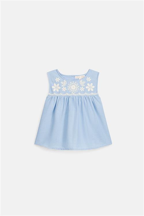 Louise Misha Malaya Bluse Oxford Blue  Oxford Blue 4 Y  Blå  4 år  Piger