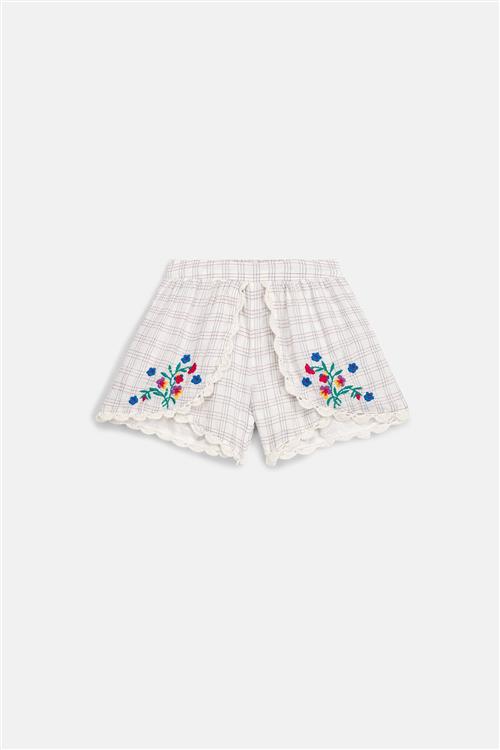 Louise Misha Asya Shorts Cream Cruise Checks  Cream Cruise Checks 7 Y  Creme  7 år  Piger
