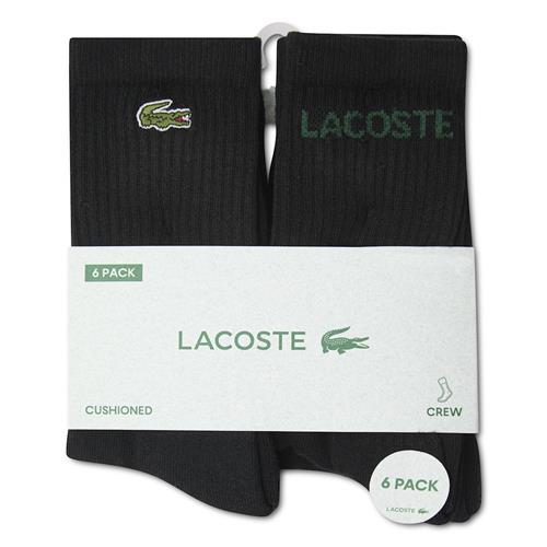 Lacoste 6-pak Sokker Noir  Noir 27-35 EU  Sort  27-35 EU  Drenge