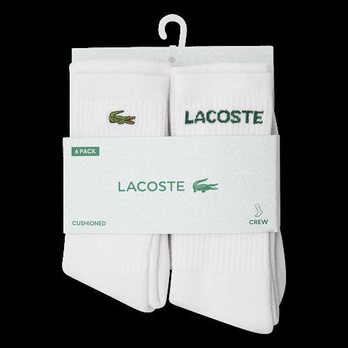 Lacoste 6-pak Sokker Blanc  Blanc 27-35 EU  Hvid  27-35 EU  Drenge