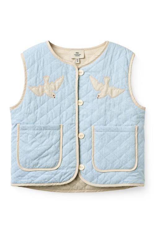 Copenhagen Colors Quiltet Vest Light Blue  Light Blue 116 cm  Blå  116 cm  Piger