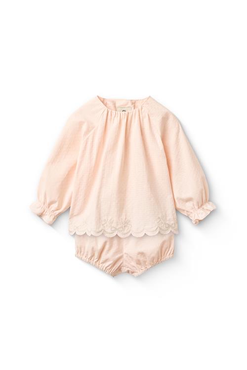 Copenhagen Colors GOTS Bluse & Bloomers Babysæt Dusty Rose  Dusty Rose 80 cm    80 cm  Piger