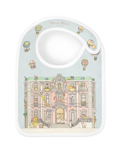 Atelier Choux GOTS Satin Bib Monceau Mansion Monceau Mansion One Size  Blå  One Size From Newborn Drenge, Piger