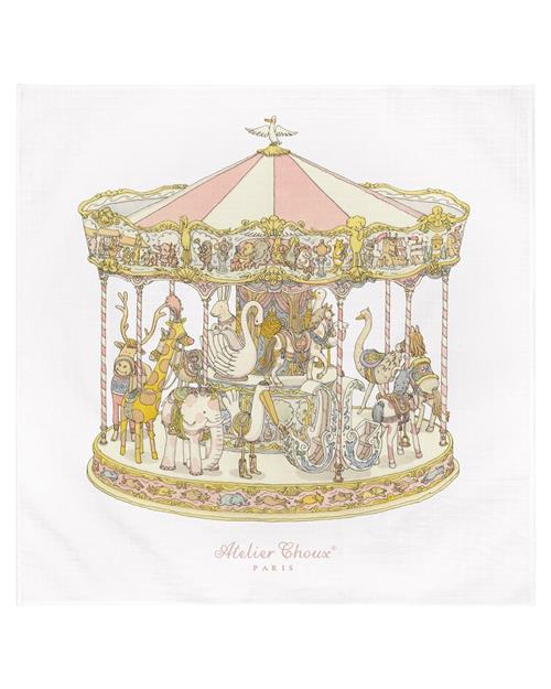 Atelier Choux GOTS Tæppe Carousel Pink  Carousel Pink One Size  Lyserød  One Size  Piger