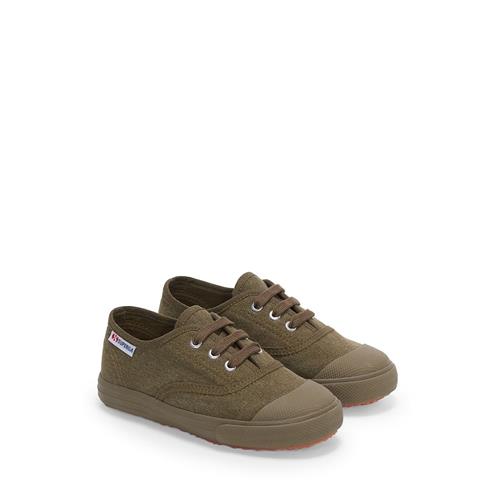 Superga 2118 Kids Cotton Stone Wash Sneakers Green Olive White  Green Olive White 35 EU  Grøn  35 EU  Drenge, Piger
