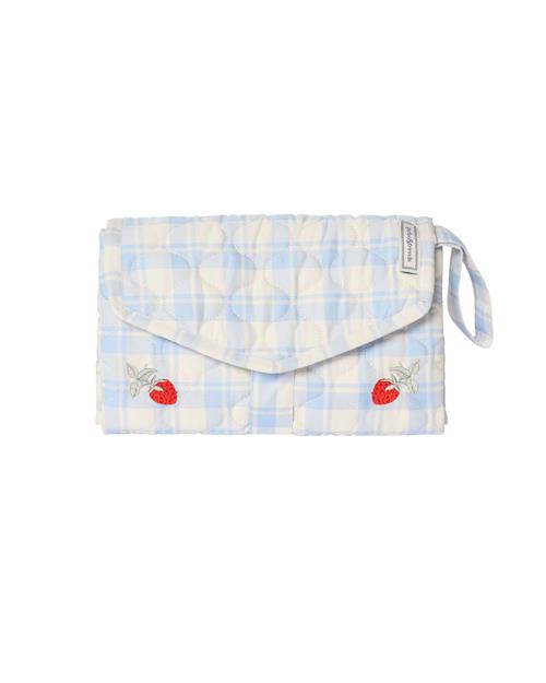 garbo&friends Quiltet Byttepenge Til At Tage Med Plaid Sky Blue  Plaid Sky Blue One Size  Blå  One Size  Drenge, Piger
