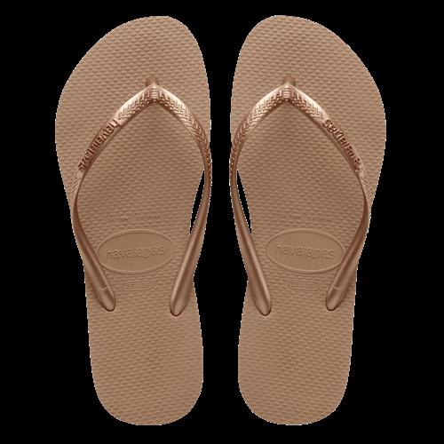 Havaianas Slim Flip Flops Rose Gold Rose Gold 29-30 EU  Beige  29-30  Piger
