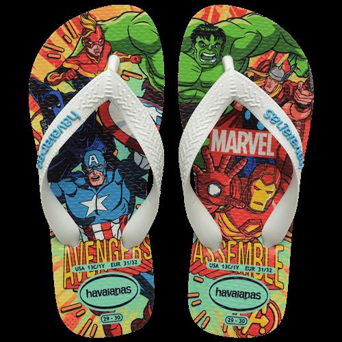 Havaianas Kids Top Marvel II Flip Flops White Blue White Blue 31-32 EU  Hvid  31-32  Drenge