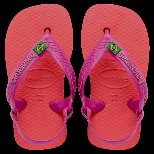 Havaianas Baby Brasil Logo II Flip Flops Sandaler Coral Pink Coral Pink 17-18 EU  Lyserød  17-18  Piger