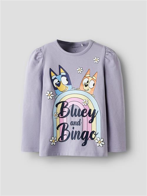Name It Bluey Top Med Lange Ærmer Lavender Gray  Lavender Gray 86 cm  Lilla  86 cm  Piger