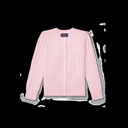 Ralph Lauren Mini-Cable Cardigan Hint Of Pink  Hint Of Pink 117-123 cm  Lyserød  117-123 cm  Piger