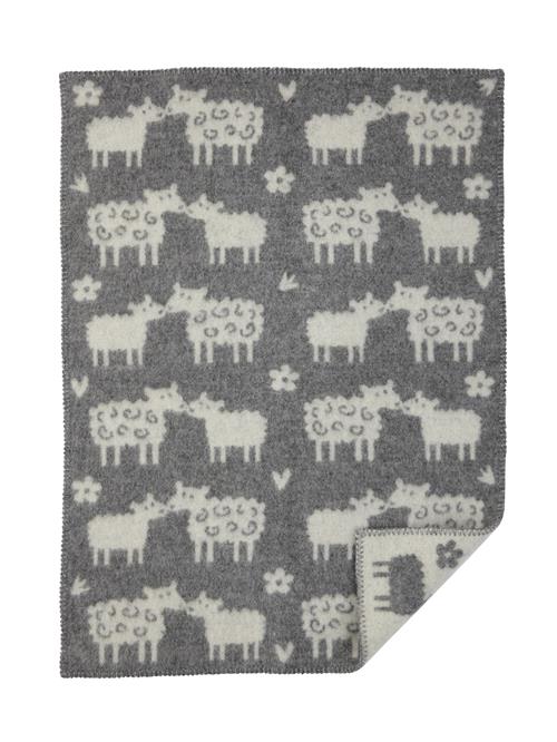 Klippan Yllefabrik Bää Uldtæppe Grey  Grey One Size Wool Grå  One Size  Drenge, Piger
