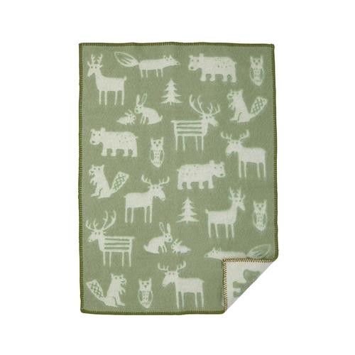 Klippan Yllefabrik Forest Lambswool Blanket Lime  Lime One Size  Grøn  One Size  Drenge, Piger