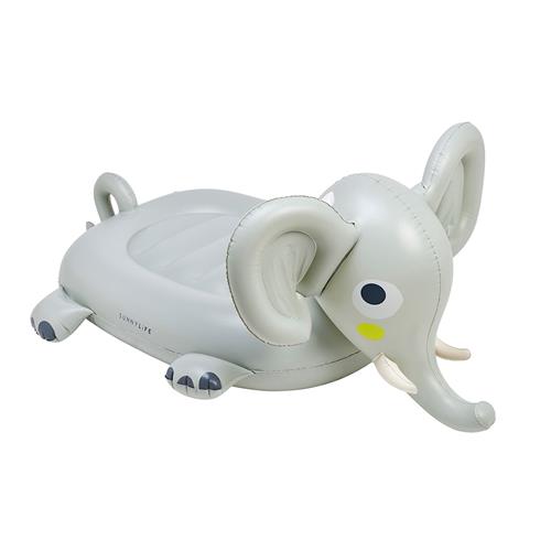 SUNNYLiFE Eli The Elephant Ride-On Inflatable Swim Float Grey  Blue-One Size  Blå  One Size 6 Y+ Drenge, Piger