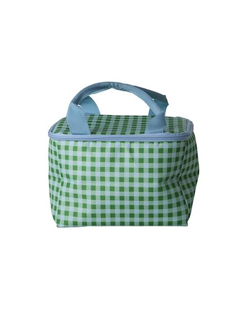 RICE Lille Køletaske I Ternet Print Green  Green One Size  Grøn  One Size