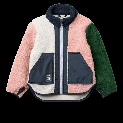 Liewood Noam Pile-jakke Rose Blush Multi Mix  Rose Blush Multi Mix 110 cm  Lyserød  110 cm  Drenge, Piger