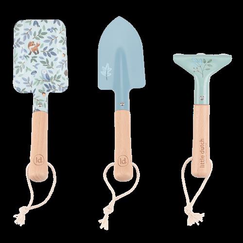 Little Dutch Forest Friends Sæt Med Haveredskaber Blue  Blue One Size  Blå  One Size  Drenge