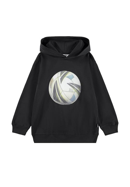 Molo GOTS Ratata Hættetrøje Ball United BL  Ball United BL 122 cm  Sort  122 cm  Drenge