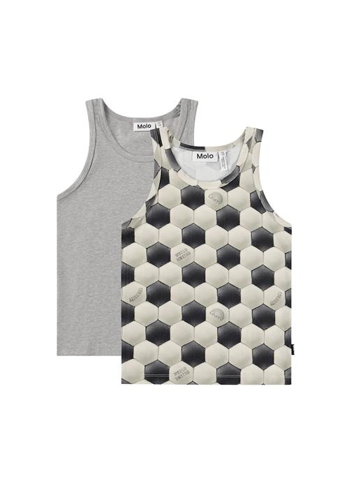 Molo GOTS Jayden 2-Pack Tank Top Football Moon  Football Moon 146/152 cm  Grå  146/152 cm  Drenge